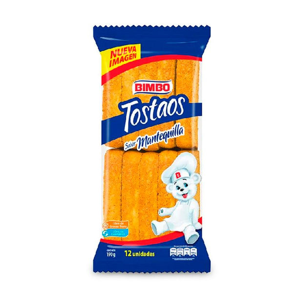 TOSTAOS BIMBO 12U 190G MANTEQUILLA